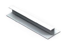 TAMADEX Lišta ukončovací "h" PVC pro desku tl. 12,5mm, délka 2,5m